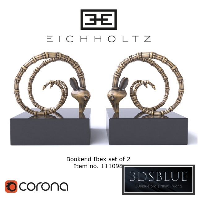 Book holder EICHHOLTZ Bookend Ibex set of 2