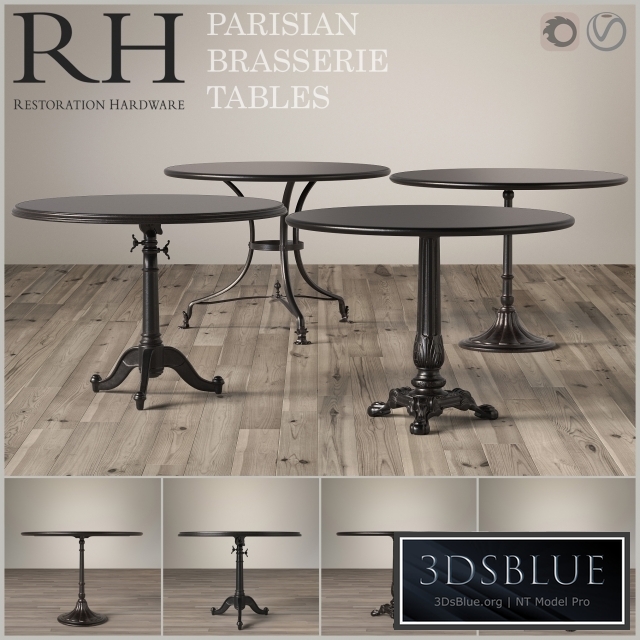 A set of tables Parisian Brasserie Tables Restoration Hardware