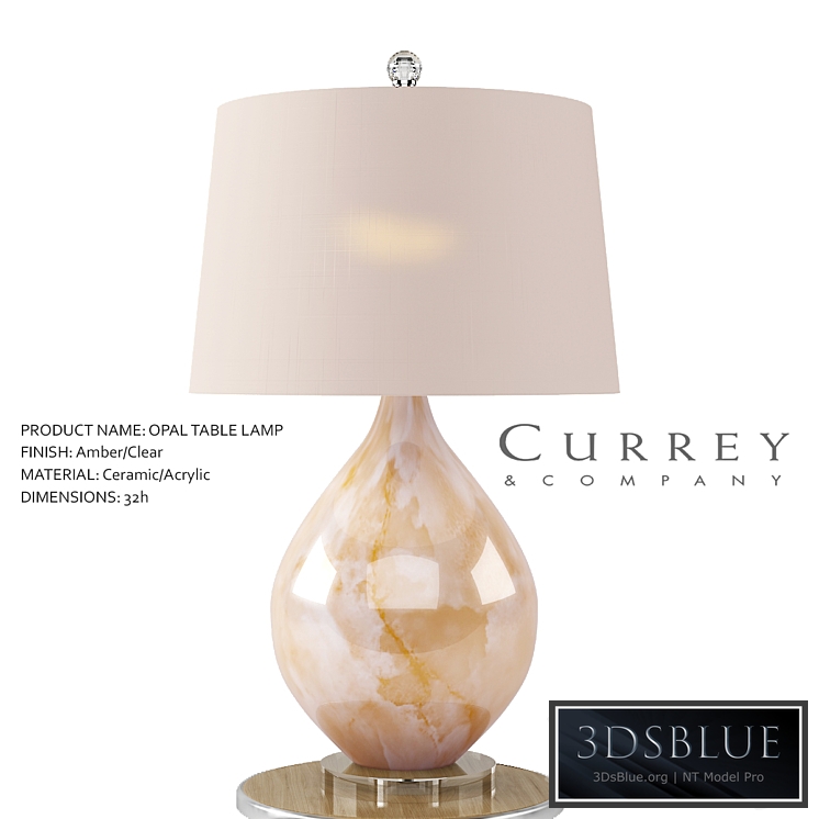 Opal Table Lamp - Currey & Company