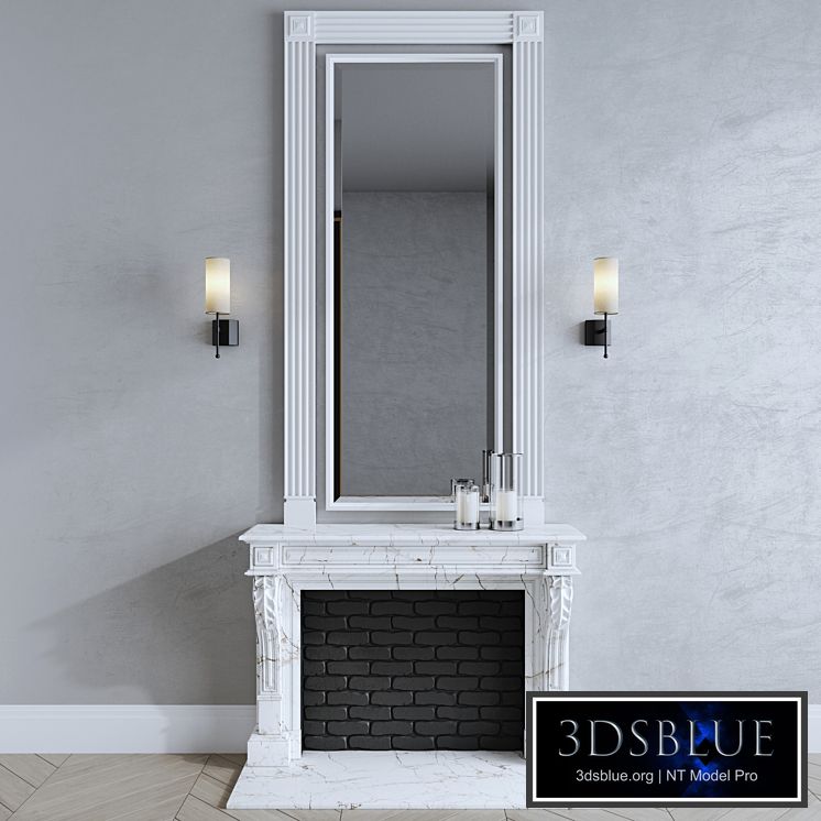 Fireplace, luxdeco wall lamp