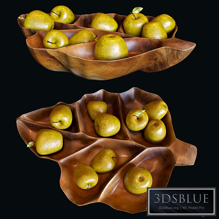 Apples, a bowl of teak