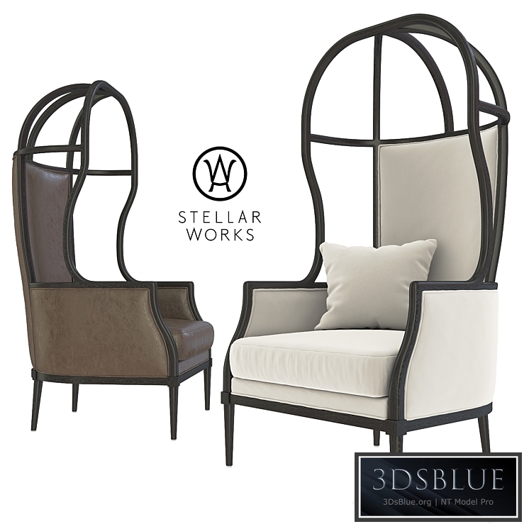 Stellar Works Laval Crown Single Chair with Opened Roof