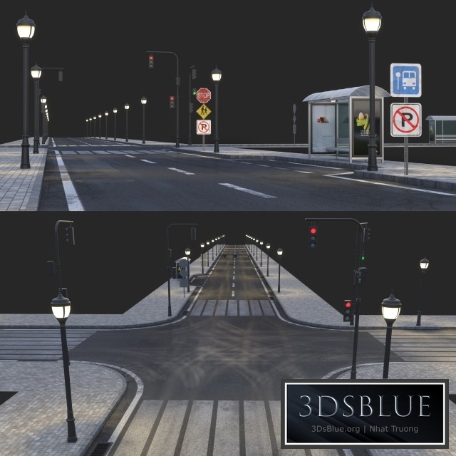 Road and busstop