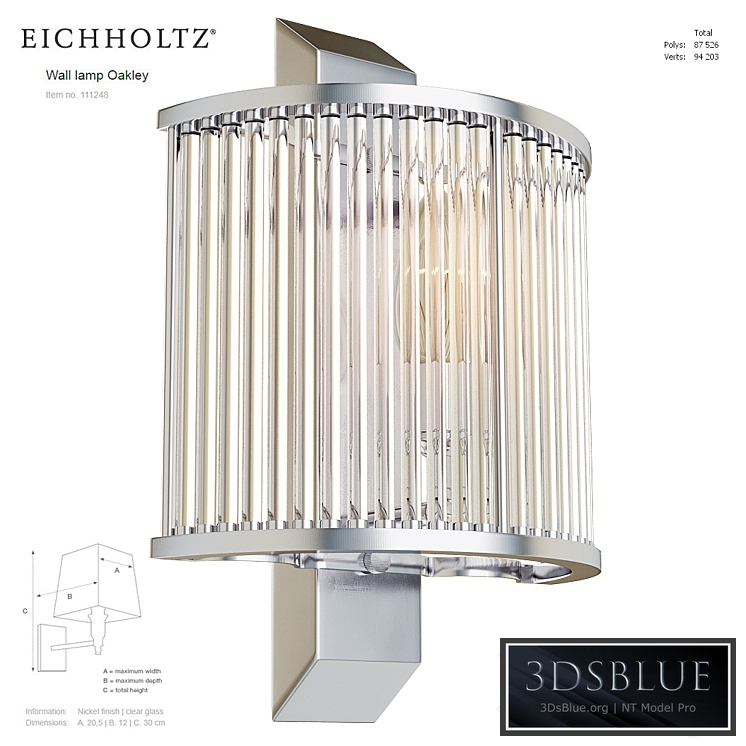 EICHHOLTZ Wall lamp Oakley 111248 111249