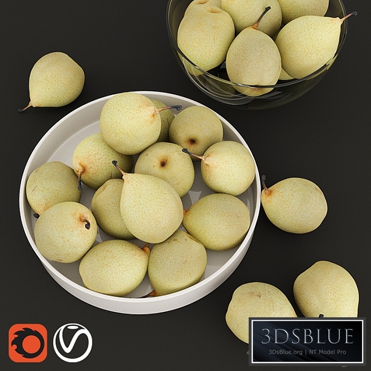 HD Realistic Japanese Pears