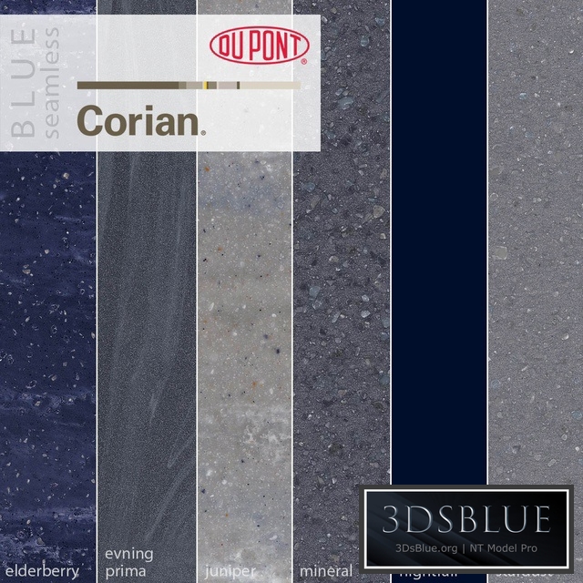 Dupont Corian Kitchen Countertops Blue 2