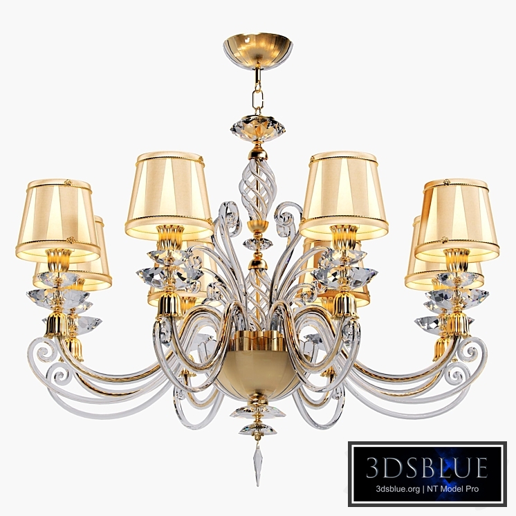 Chandelier ALICANTE SATIN SHADE L8