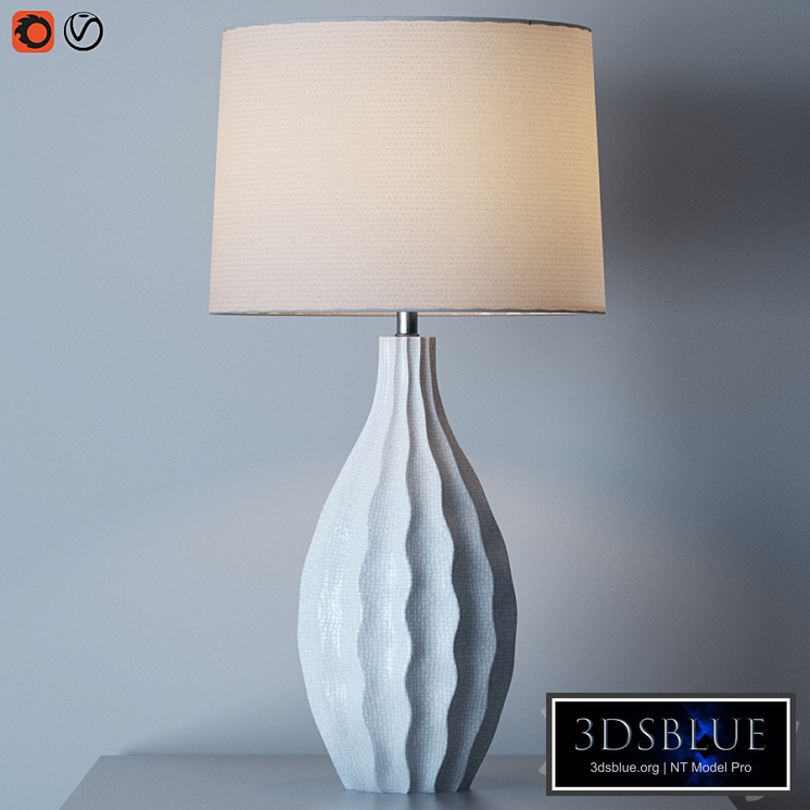 Otranto Ivory Crackle Table Lamp