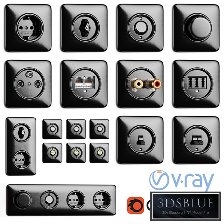 Switches and sockets THPG Bakelite
