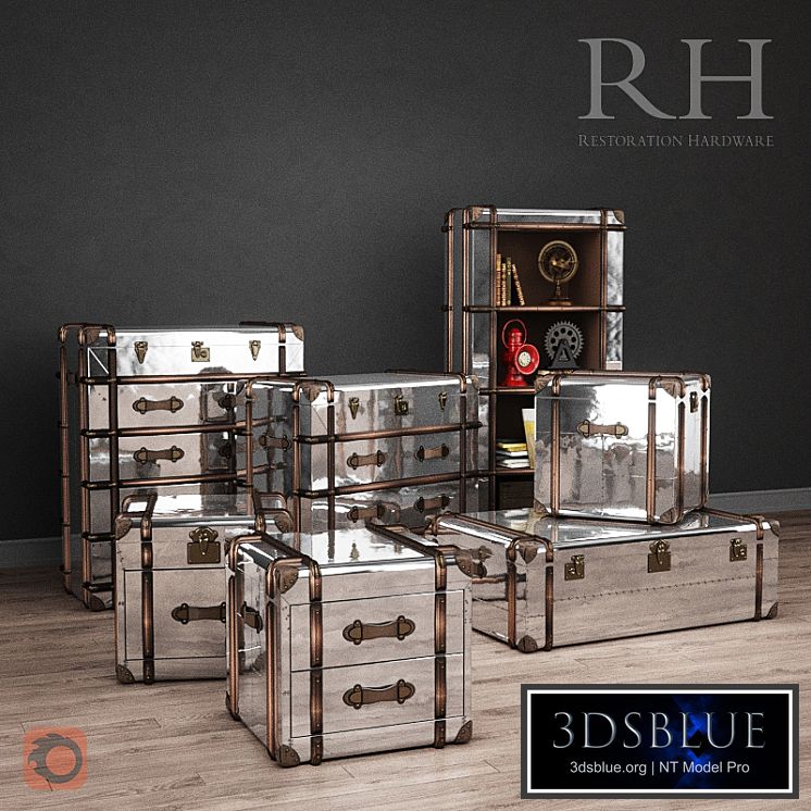 Furniture / RH Richards Metal Trunk Furniture