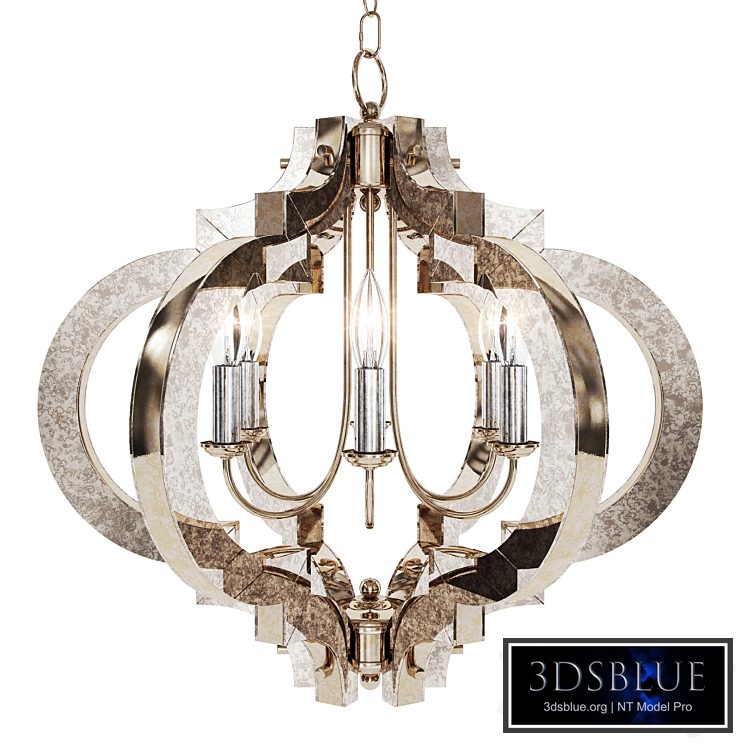 Possini Ornament Aged Silver 6-Light Chandelier