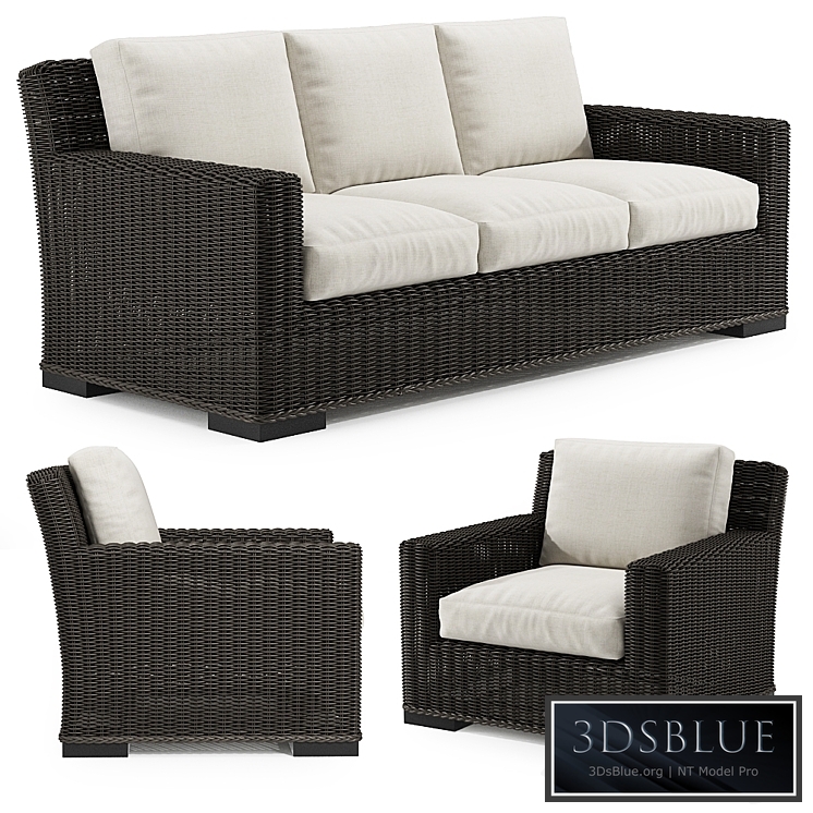 Rustic Woven Lounge Sofa &amp; Chair
