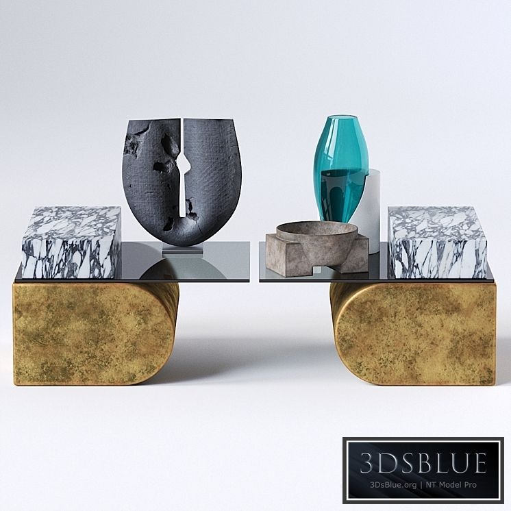 UNSETTLED CANTILEVER TABLE and Decor set