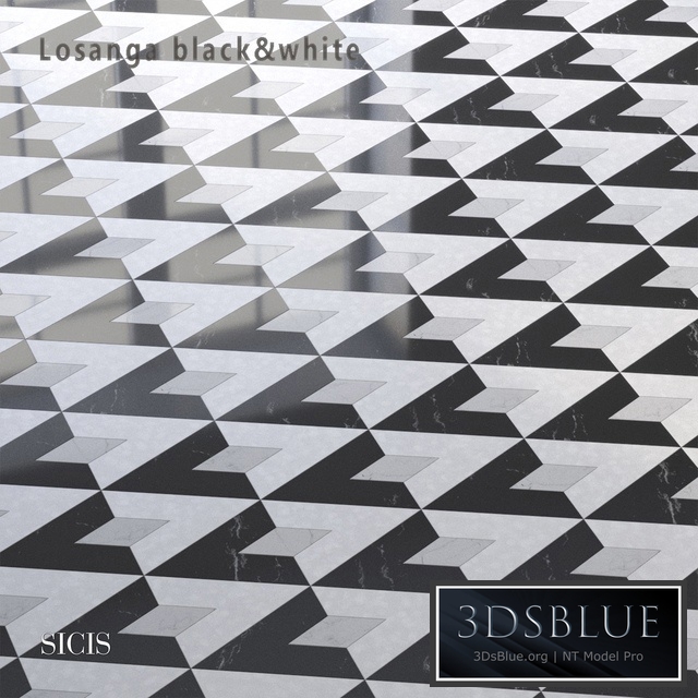 Sicis SiciStone Losanga Black & White