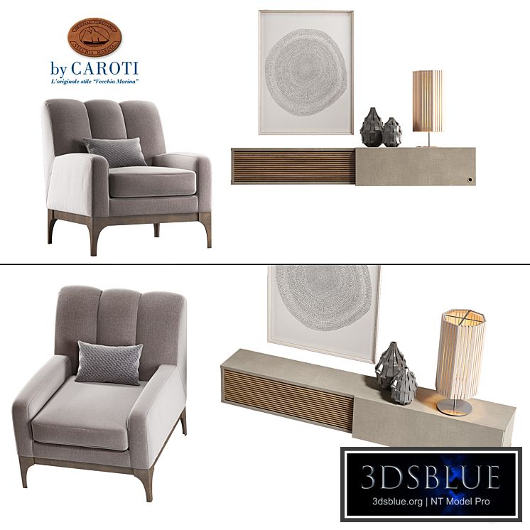 Caroti. Armchair, modular furniture system and decor