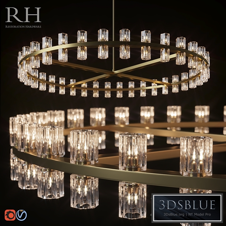 RH ARCACHON ROUND CHANDELIER 60 "