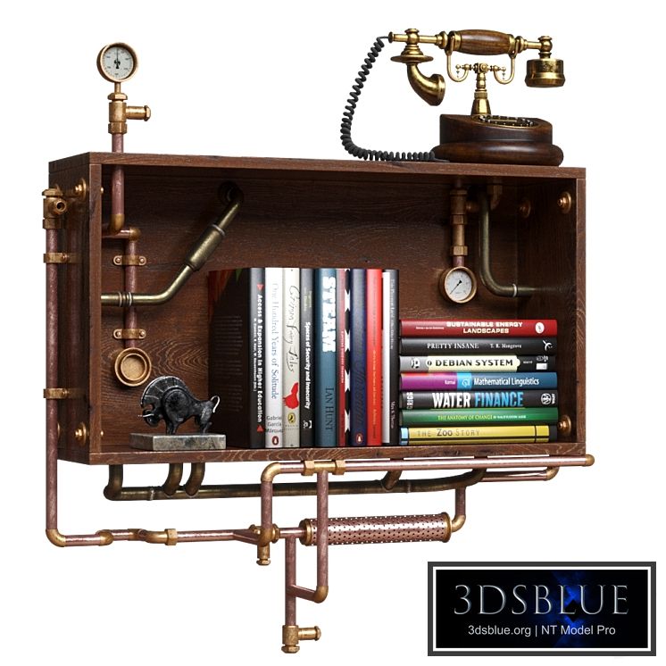 Steampunk Industrial Wall Shelf