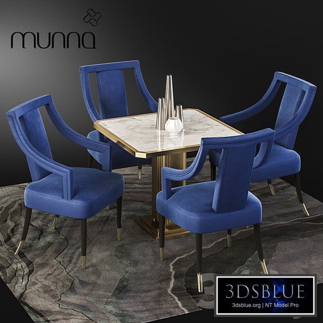 Munna Design dining set with CORSET Chair, Table and Decor