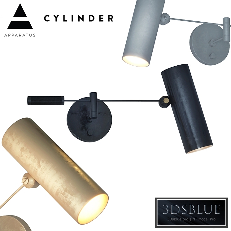 Cylinder swing arm sconce