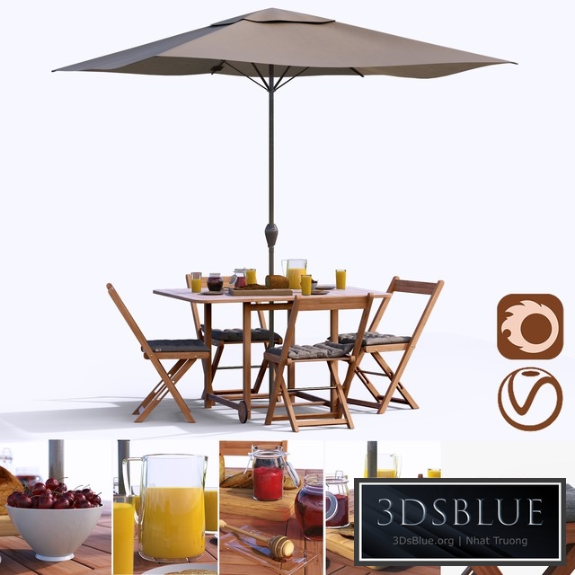 Set of garden furniture