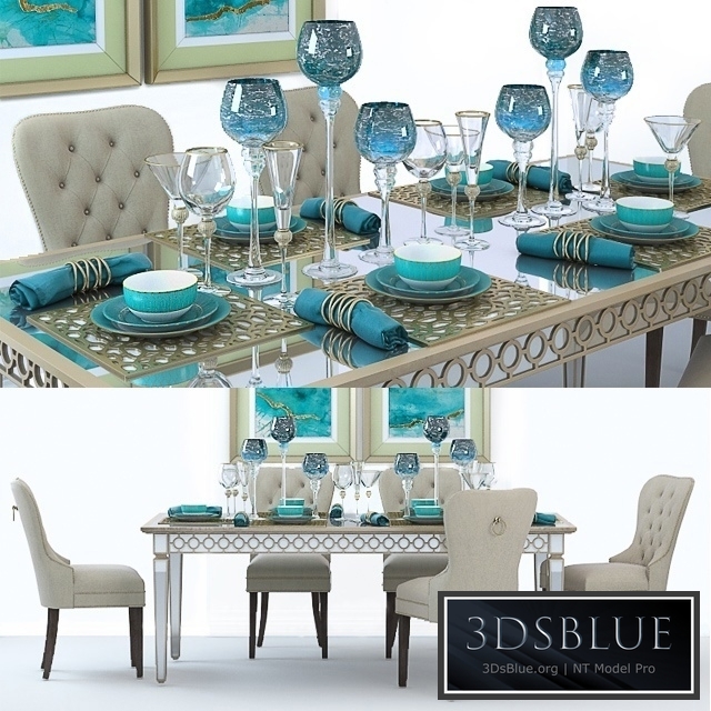 Sophie Mirrored Dining Table