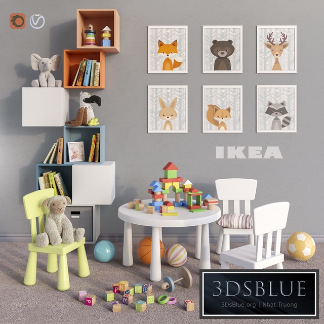 IKEA furniture, accessories, decor and toys set 4