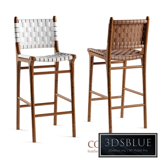 Corcovado Leather Weave Barstool