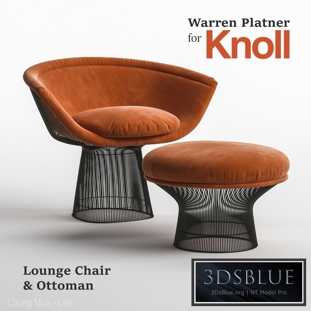 Warren Platner Lounge Chair & Ottoman for Knoll
