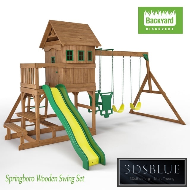 Springboro Wooden Swing Set