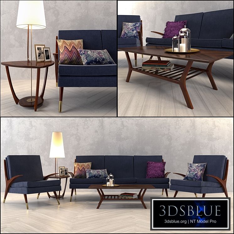 Mid Century Sofa and Chair set # 2