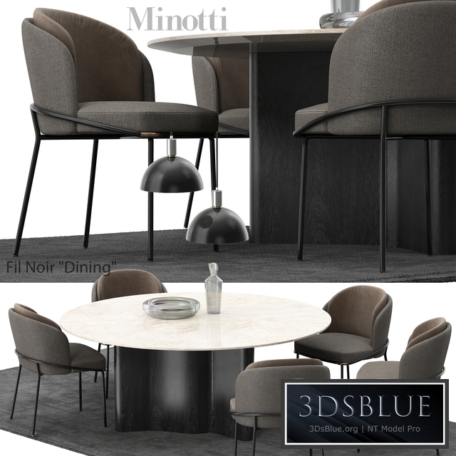 Minotti Fil noir set