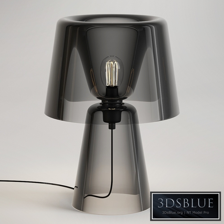 John Lewis Large Glass Table Lamp Smoke