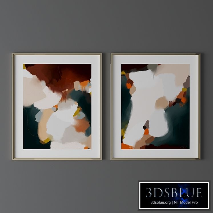 Set of abstract paintings13
