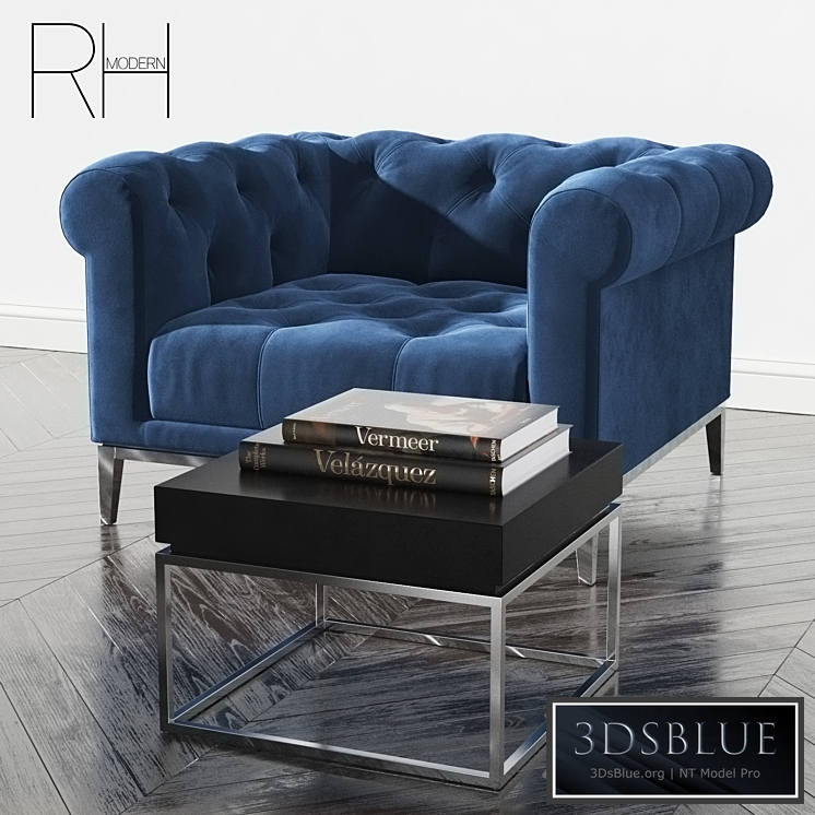 RH_ITALIA CHESTERFIELD FABRIC CHAIR