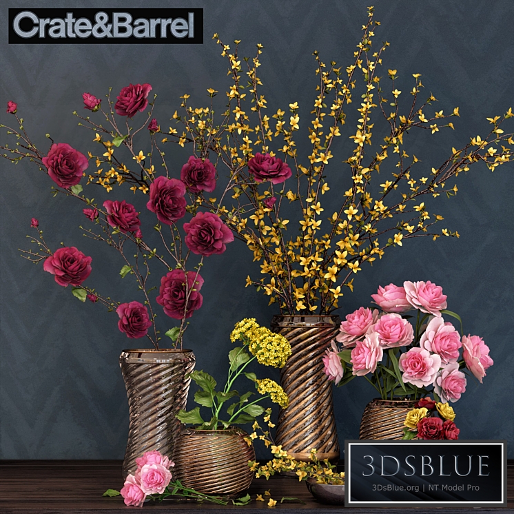 Crate & Barrel Flower set