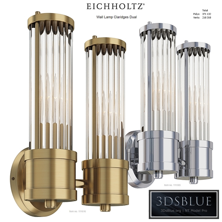 EICHHOLTZ Wall Lamp Claridges Dual 111616 111385