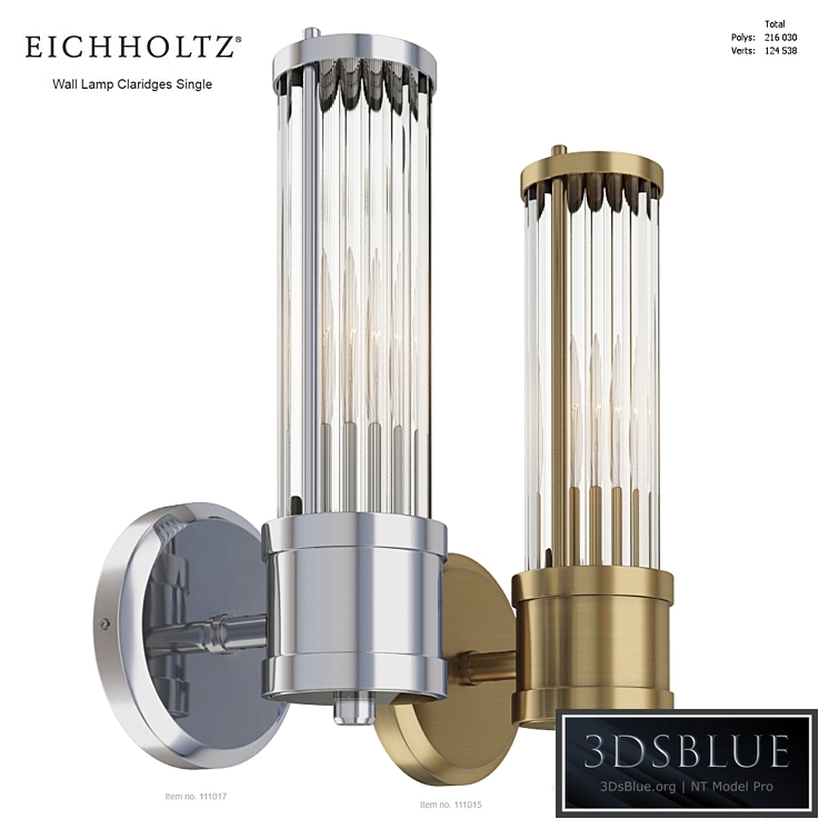 EICHHOLTZ Wall Lamp Claridges Single 111017 111015