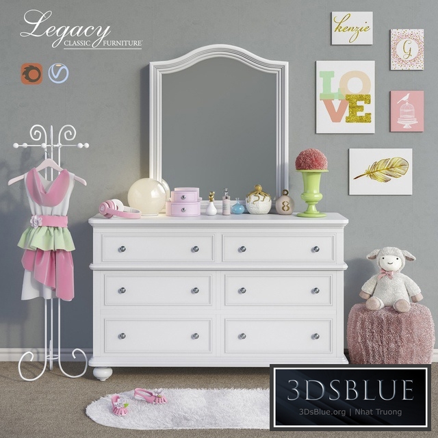 Furniture Legacy Classic, accessories, decor and toys set 5