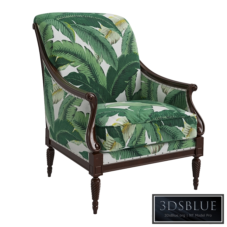 Harwood Accent Chair, Palm Leaf
