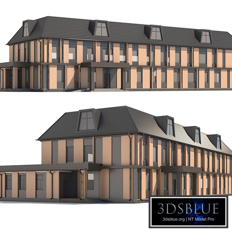 Two-story municipal building.