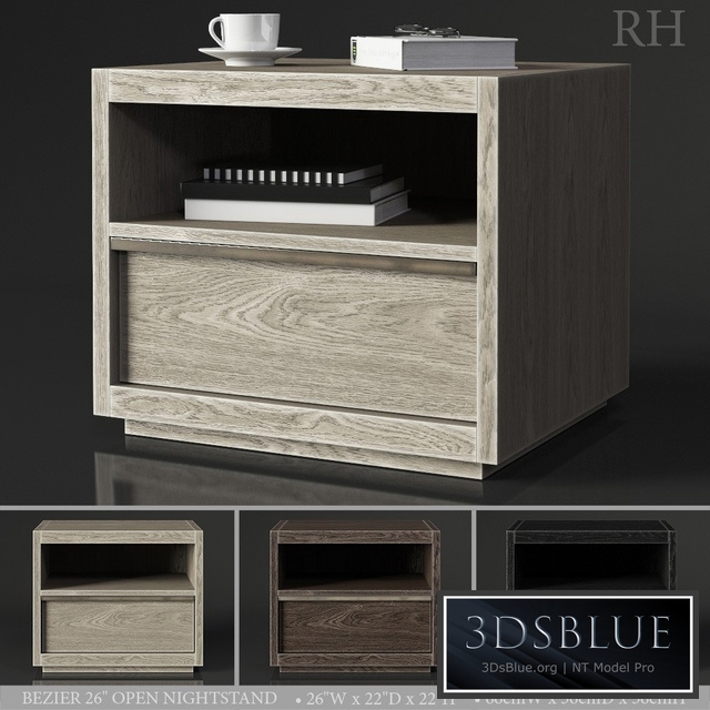 BEZIER 26in OPEN NIGHTSTAND