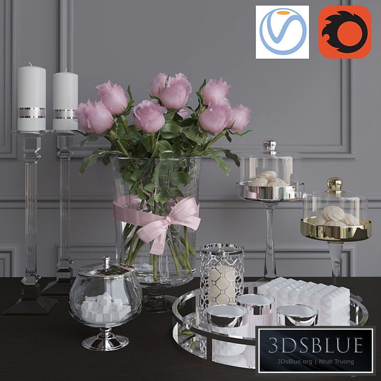 Decorative set 2 Vray + Corona