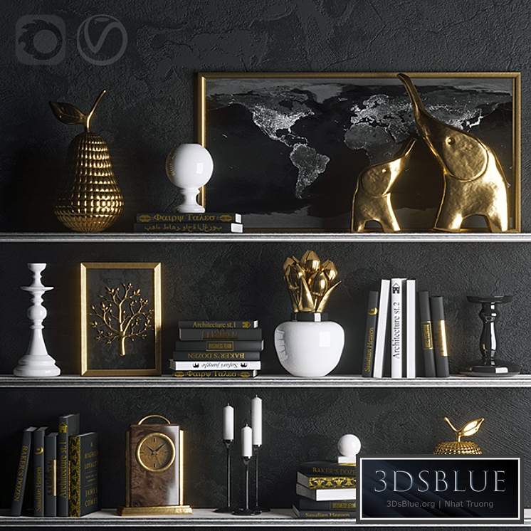 Strict in gold (decor)