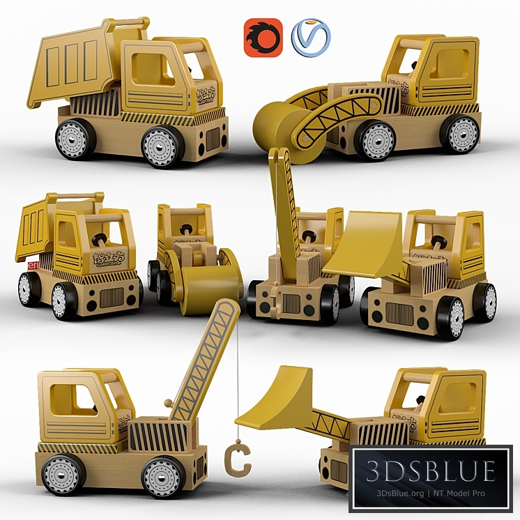 A set of toys (wooden typewriters)