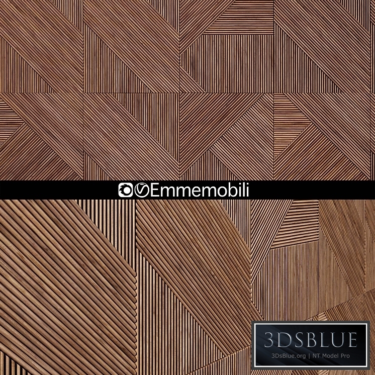 Emmemobili STRIPES BOISERIEwalnut panels