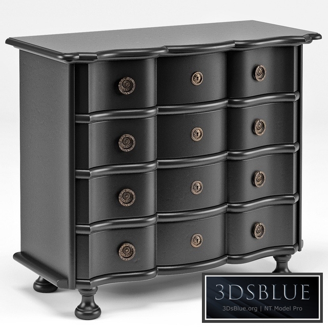 Black Bowfront Chest