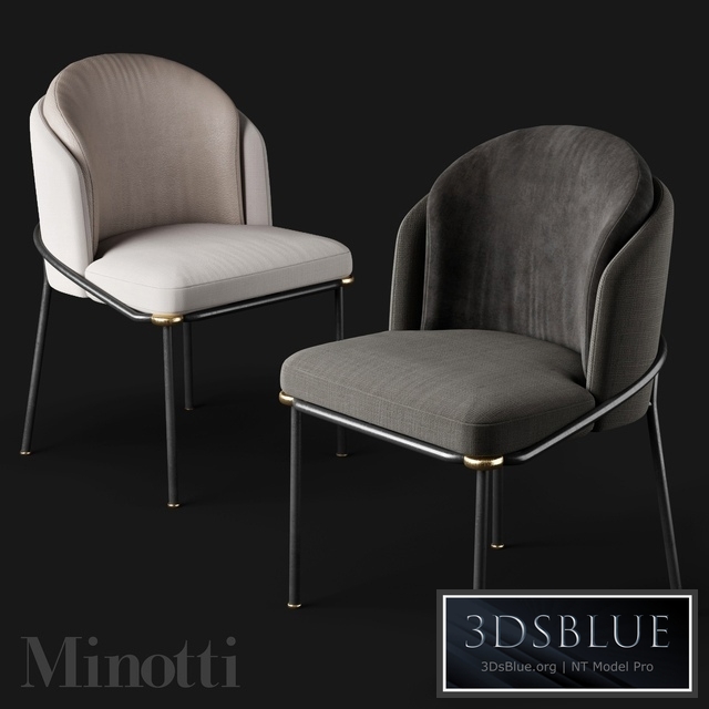 Dining chairs Minotti Fil noir