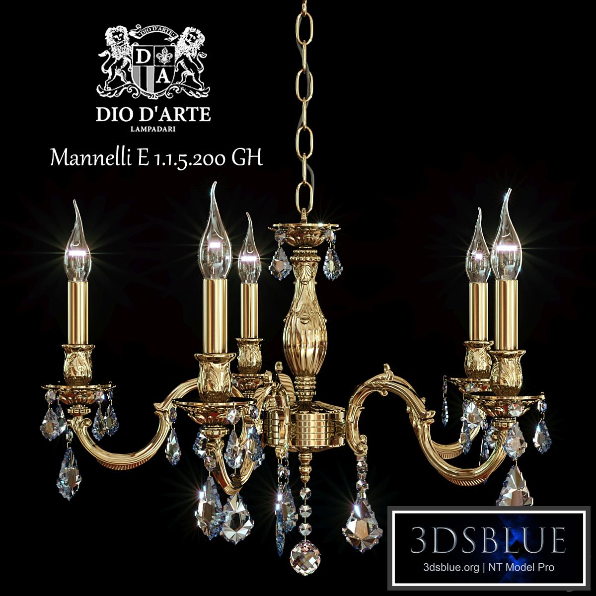 Chandelier Dio D&#39;Arte Mannelli E 1.1.5.200 GH