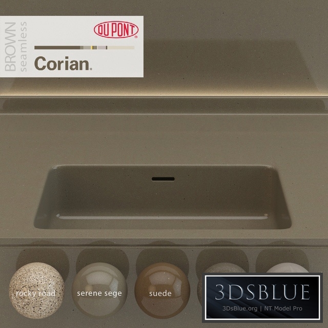 Dupont Corian Kitchen Countertops Brown 6