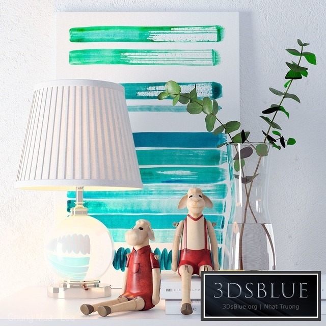 Lamp Eichholtz Octavia, paintings Jan Ombre and decor